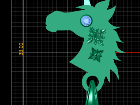 Horse necklace pendant horse pendant 3D printable horse charm equestrian jewelry STL an 3D प्रिंट मॉडल