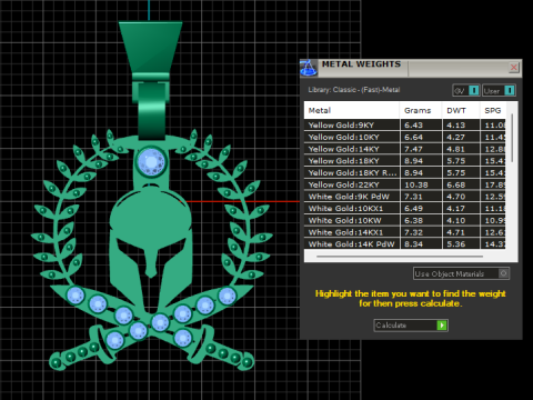 Gold Spartan PENDANT 3D PRINTABLE MODEL 3D-printmodel