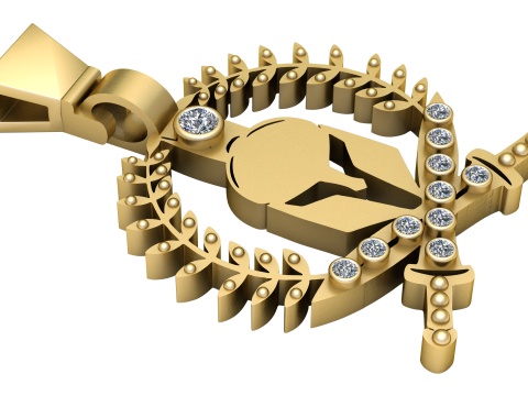 Gold Spartan PENDANT 3D PRINTABLE MODEL 3D-printmodel