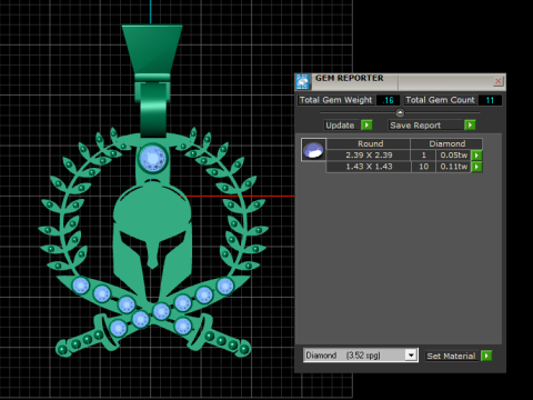 Gold Spartan PENDANT 3D PRINTABLE MODEL 3D-printmodel