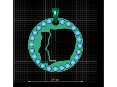Map Necklace PENDANT 3D PRINTABLE MODEL 3D 打印模型