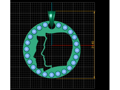 Map Necklace PENDANT 3D PRINTABLE MODEL 3D 打印模型