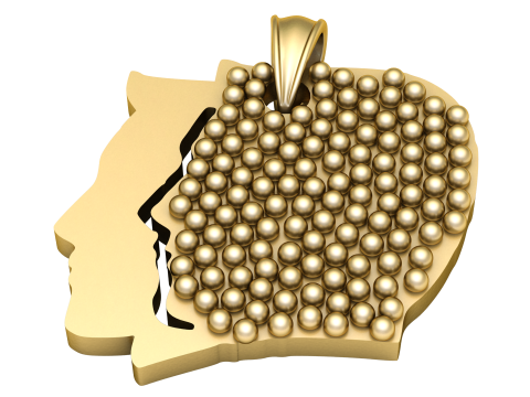 Unique Map Necklace PENDANT 3D PRINTABLE MODEL Modèles 3D en vedette