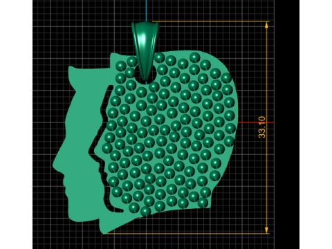 Unique Map Necklace PENDANT 3D PRINTABLE MODEL Modèles 3D en vedette