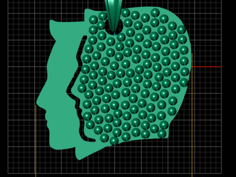 Unique Map Necklace PENDANT 3D PRINTABLE MODEL Modèles 3D en vedette