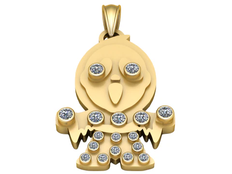 Fashion Cute Kid PENDANT 3D PRINTABLE MODEL 3D Print Model