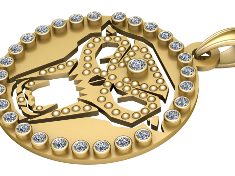 AtoZ jewellery design PENDANT 3D PRINTABLE MODEL 3D Принт Модель