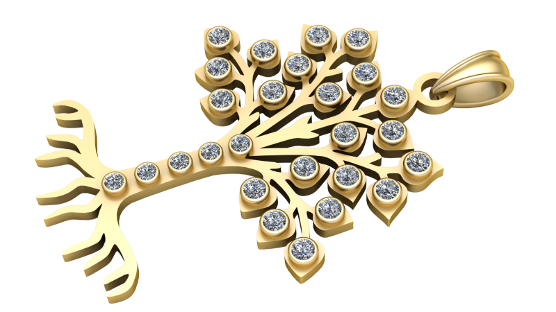 TREE PENDANT 3D PRINTABLE MODEL 3D Print Model .c4d .max .obj .3ds .fbx .stl .blend 