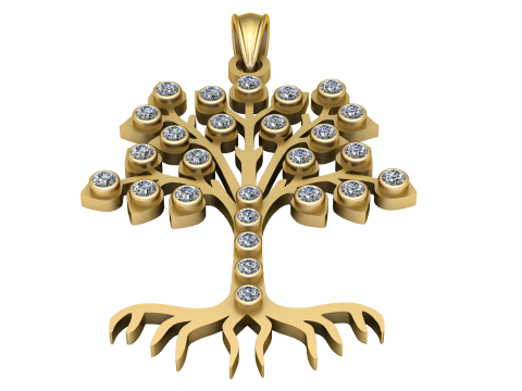 TREE PENDANT 3D PRINTABLE MODEL 3D Print Model