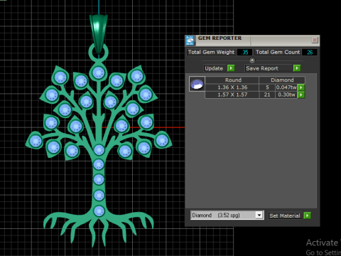 TREE PENDANT 3D PRINTABLE MODEL 3D Print Model