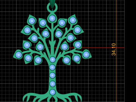 TREE PENDANT 3D PRINTABLE MODEL 3D Print Model