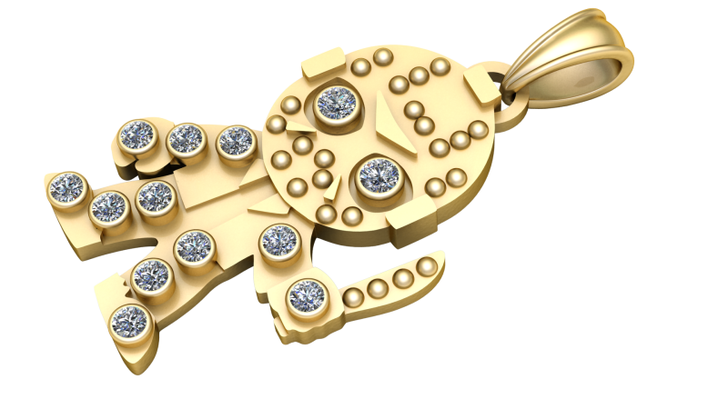 AMAZING GOLD LOCKET PENDANT 3D PRINTABLE MODEL 3D Print Model .c4d .max .obj .3ds .fbx .stl .blend 