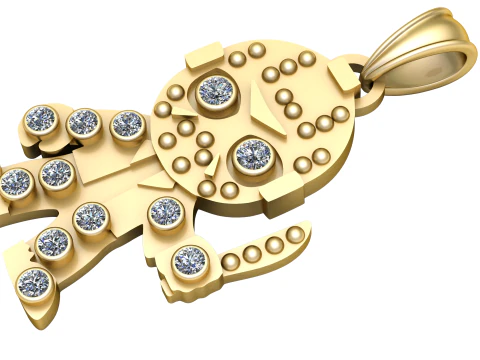 AMAZING GOLD LOCKET PENDANT 3D PRINTABLE MODEL 3D Print Model