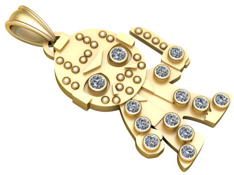 AMAZING GOLD LOCKET PENDANT 3D PRINTABLE MODEL 3D Print Model