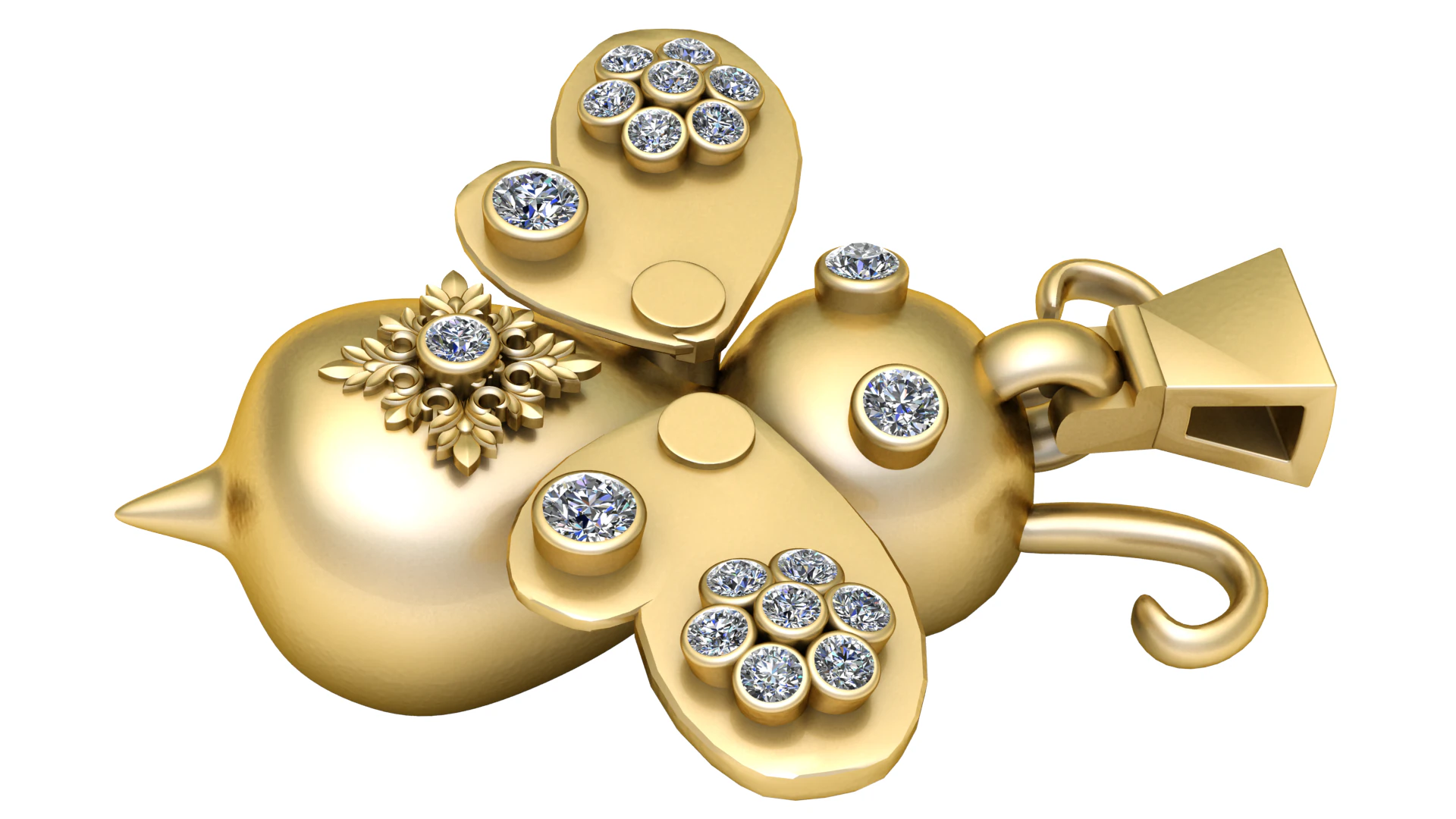 Butterfly PENDANT 3D PRINTABLE MODEL 3D Print Model .c4d .max .obj .3ds .fbx .stl .blend 