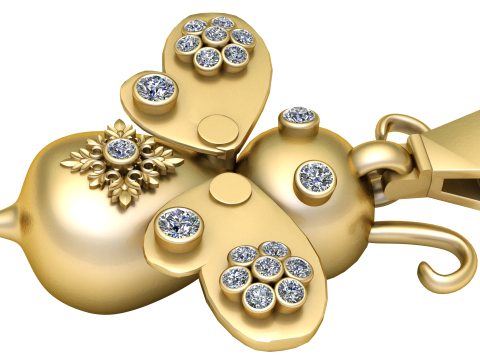 Butterfly PENDANT 3D PRINTABLE MODEL 3D 프린트 모델