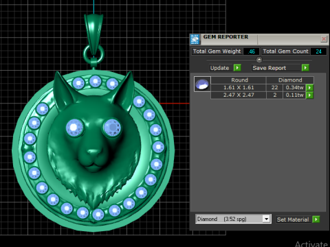 WOLF HEAD COIN PENDANT 3D PRINTABLE 3D-Druckmodell