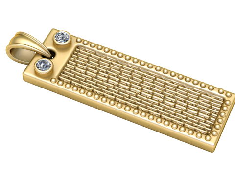 BRACELET GOLD PENDANT 3D PRINTABLE MODEL 3D Print Model