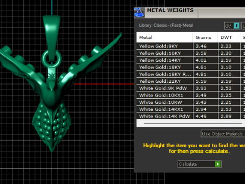 Golden Eagle Necklace PENDANT 3D PRINTABLE MODEL 3D Baskı Modeli