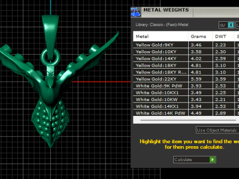 Golden Eagle Necklace PENDANT 3D PRINTABLE MODEL 3D Print Model