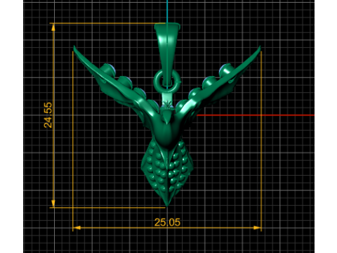 Golden Eagle Necklace PENDANT 3D PRINTABLE MODEL 3D Baskı Modeli