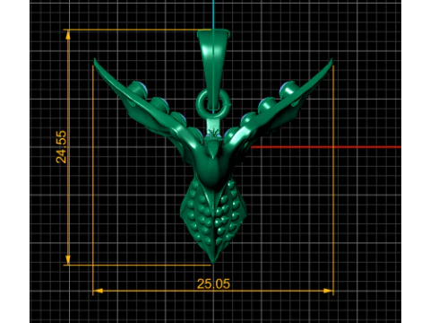 Golden Eagle Necklace PENDANT 3D PRINTABLE MODEL 3D Print Model