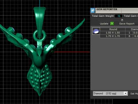 Golden Eagle Necklace PENDANT 3D PRINTABLE MODEL 3D Baskı Modeli