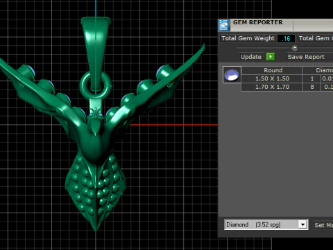 Golden Eagle Necklace PENDANT 3D PRINTABLE MODEL 3D Print Model