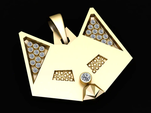 MODELLO STAMPABILE 3D CON PENDENTE IN ORO Modello di stampa 3D