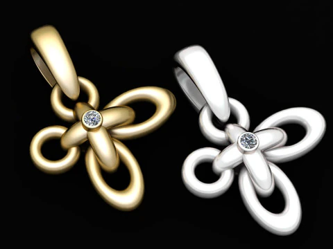 Modern Design Unique Gold Ring PENDANT 3D PRINTABLE MODEL 3D Print Model