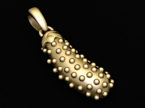Yellow gold PENDANT 3D PRINTABLE MODEL Modello di stampa 3D