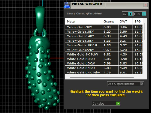 Yellow gold PENDANT 3D PRINTABLE MODEL 3D Print Model