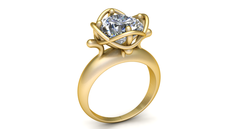GOLD RING PENDANT 3D PRINTABLE MODEL Modèles 3D en vedette .c4d .max .obj .3ds .fbx .stl .blend 