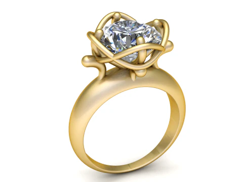 GOLD RING PENDANT 3D PRINTABLE MODEL 3D Print Model