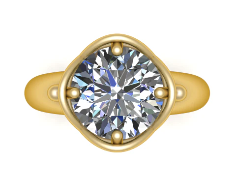 GOLD RING PENDANT 3D PRINTABLE MODEL 3D Print Model