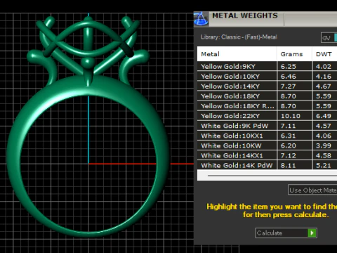 GOLD RING PENDANT 3D PRINTABLE MODEL 3D Print Model