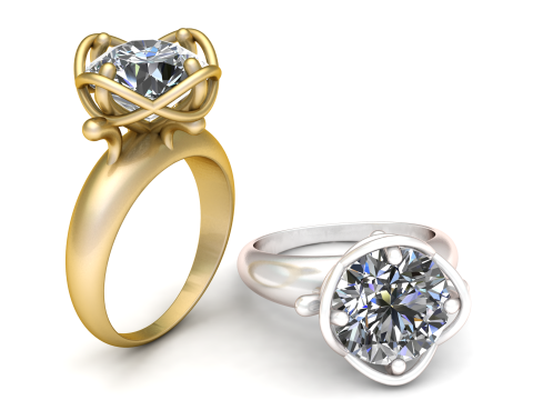 GOLD RING PENDANT 3D PRINTABLE MODEL Modèles 3D en vedette