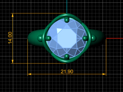 GOLD RING PENDANT 3D PRINTABLE MODEL 3D Print Model