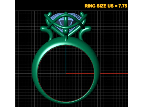 GOLD RING PENDANT 3D PRINTABLE MODEL 3D Print Model