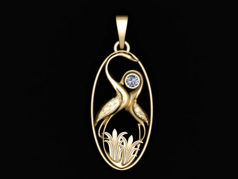 GOOLD NECKLEAS PENDANT 3D PRINTABLE MODEL 3D Print Model