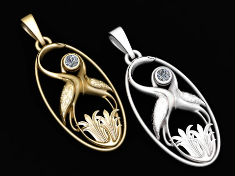 GOOLD NECKLEAS PENDANT 3D PRINTABLE MODEL 3D Print Model