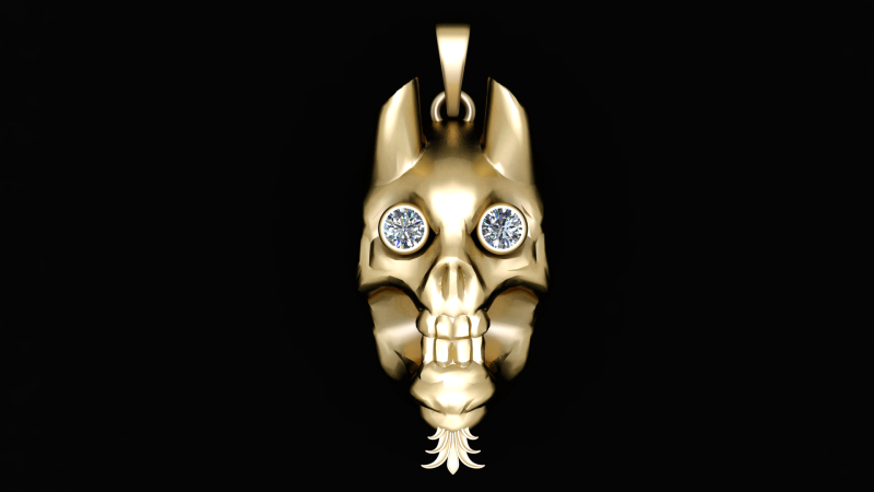 Cracked broken skulI PENDANT 3D PRINTABLE MODEL 3D प्रिंट मॉडल .c4d .max .obj .3ds .fbx .stl .blend