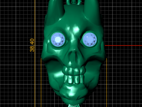 Cracked broken skulI PENDANT 3D PRINTABLE MODEL 3D प्रिंट मॉडल
