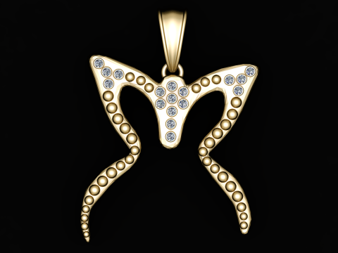 GOLD PENDANT 3D PRINTABLE MODEL 3D Print Model
