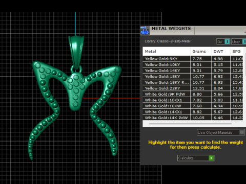 GOLD PENDANT 3D PRINTABLE MODEL 3D Print Model