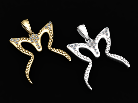 GOLD PENDANT 3D PRINTABLE MODEL 3D Print Model