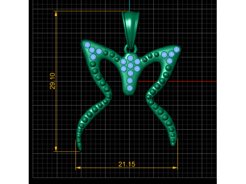 GOLD PENDANT 3D PRINTABLE MODEL 3D Print Model
