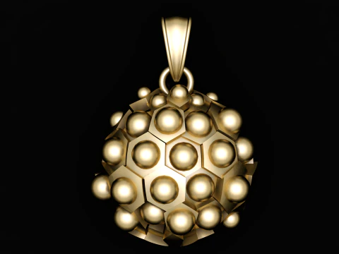 A Golden NECKLAES PENDANT 3D PRINTABLE MODEL 3D Print Model