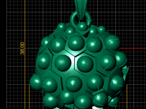 A Golden NECKLAES PENDANT 3D PRINTABLE MODEL Modelo de Impressão 3D
