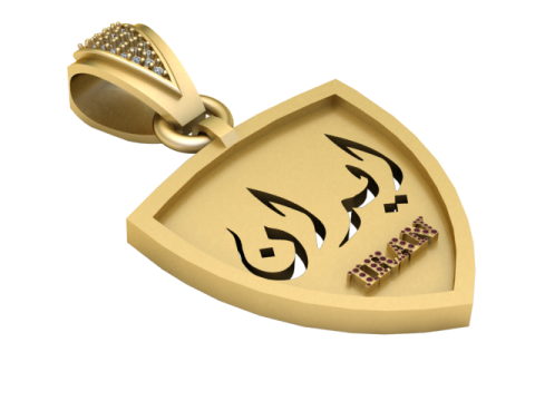 Iran gold PENDANT 3D PRINTABLE MODEL Model do druku 3D